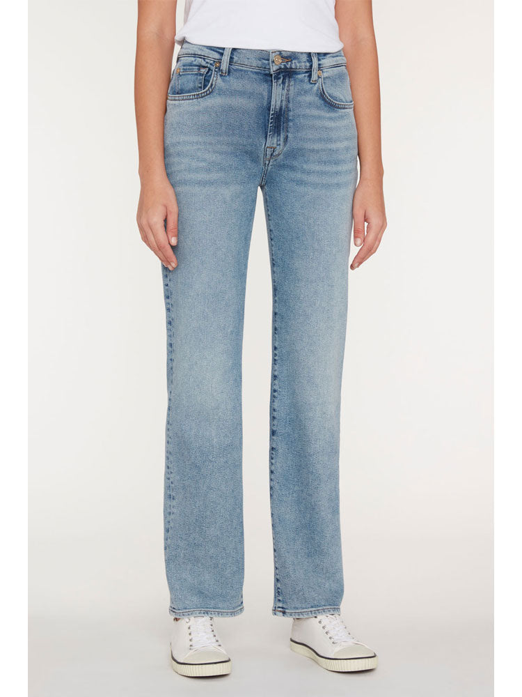 Lotta Luxe Vintage high-rise wide-leg jeans in blue - 7 For All Mankind