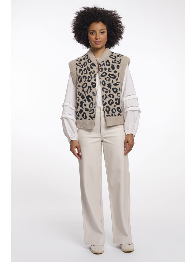Rino & Pelle Elona Short Waistcoat Desert Leopard