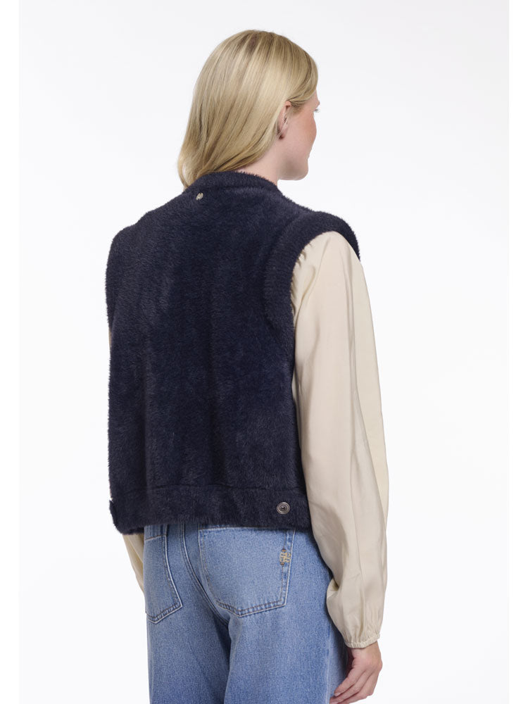 Rino & Pelle Elona Short Waistcoat Dark Navy