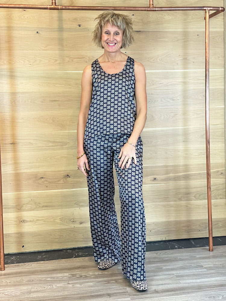 Emme Marella Emmcresta Sleeveless Top Midnight Blue