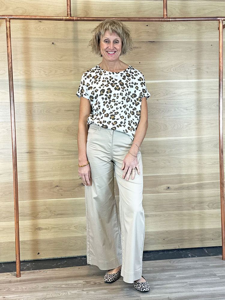 Emme Marella Emmrane Top White Leopard Spot