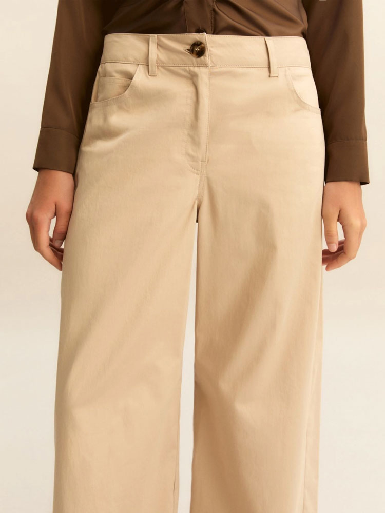 Emme Marella Emmvacillo Long Trousers Beige