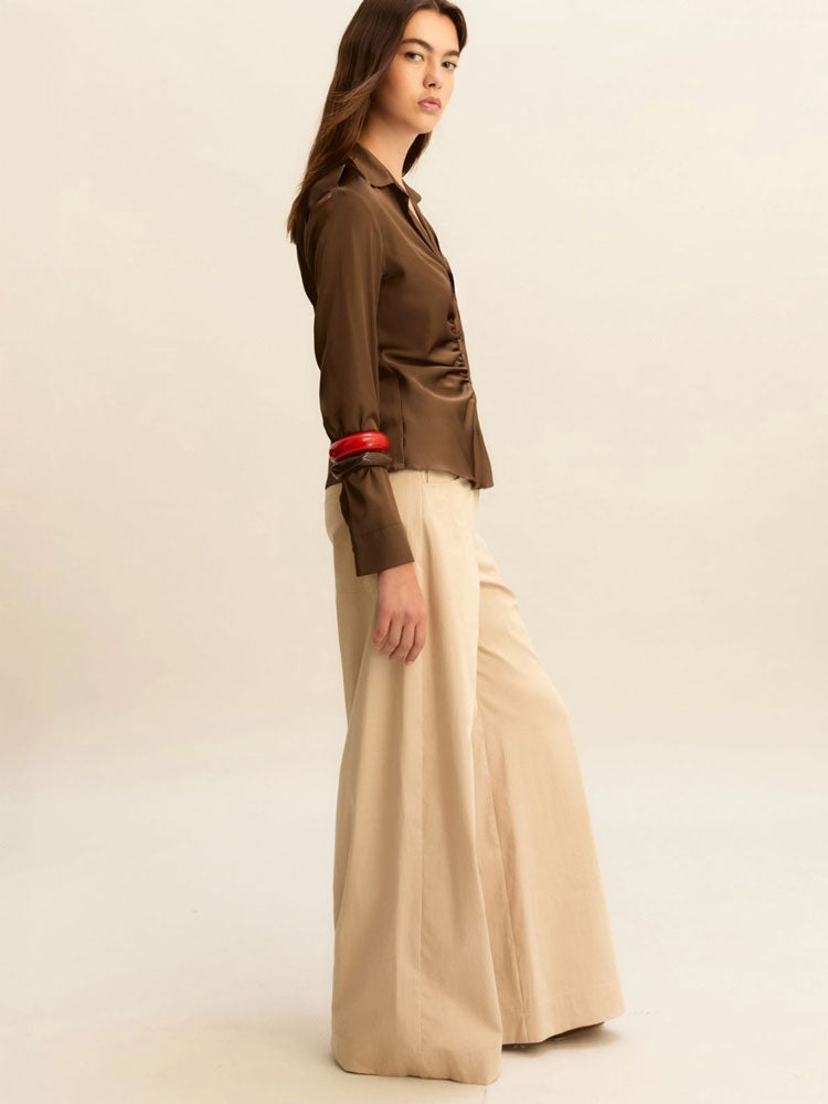 Emme Marella Emmvacillo Long Trousers Beige