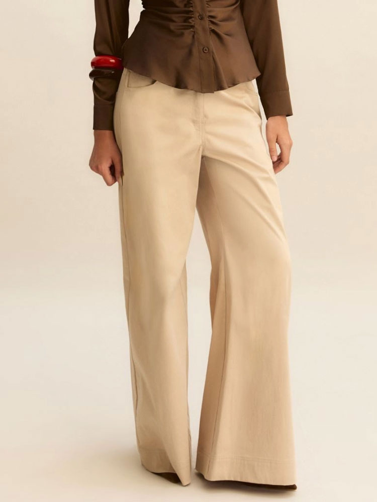 Emme Marella Emmvacillo Long Trousers Beige