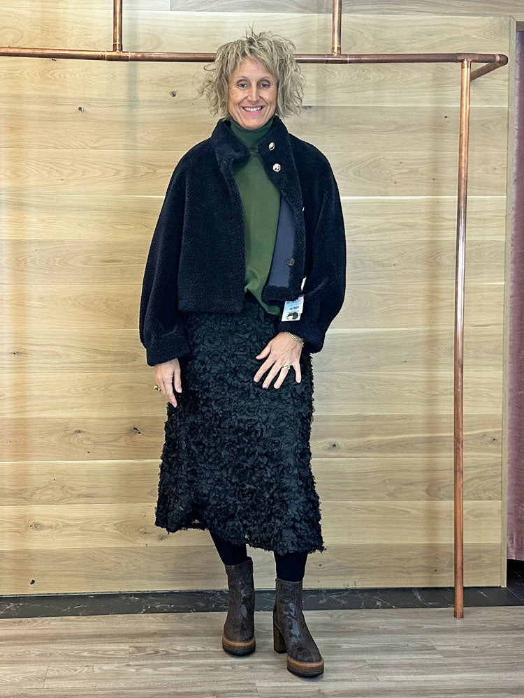 B Young ByRosalinda Textured Skirt Black