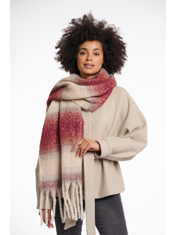 Rino &amp; Pelle Erica Checked Scarf Sugar Plum