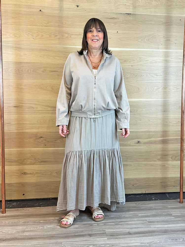 European Culture Long Sleeve Sweatshirt Cobblestone