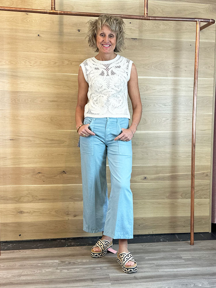 European Culture Trousers Blue