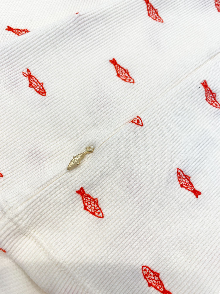 Fabienne Chapot Tanja Embroidered Fish Vest Top White