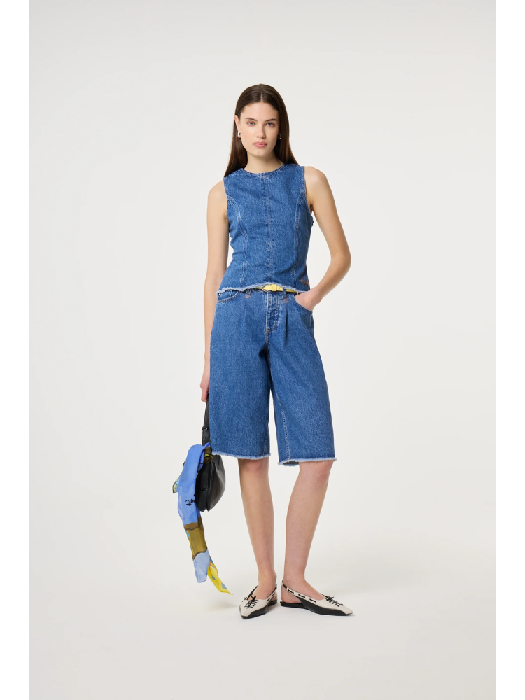 Fabienne Chapot Lucy Wide Jorts Faded Light Blue