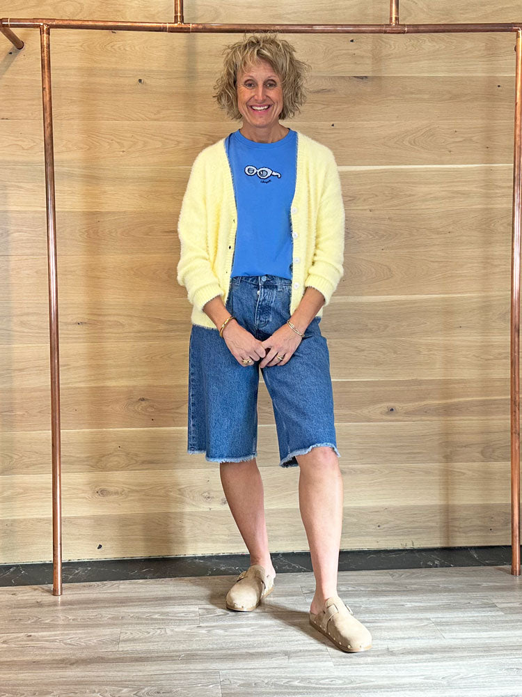 Fabienne Chapot Lucy Wide Jorts Faded Light Blue