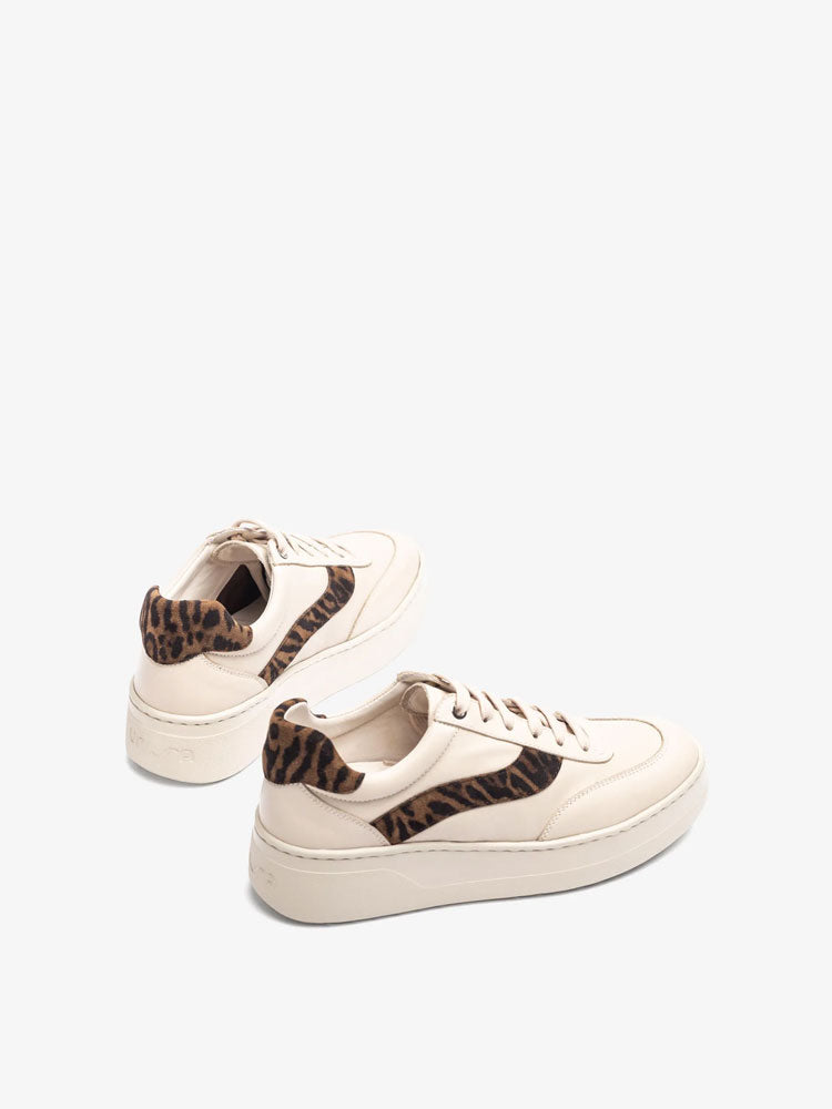 Unisa Fedy Trainers Beige &amp; Animal Print