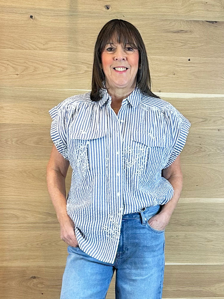 Five Clementine Blouse Blue