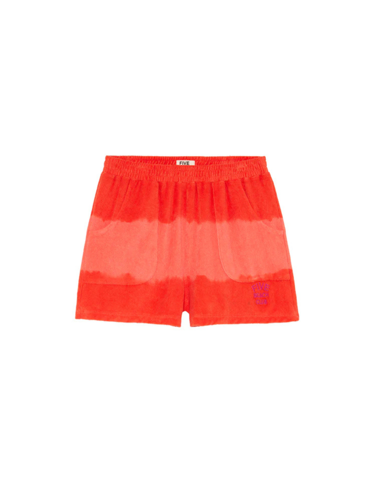 Five Terrycloth Shorts Coral