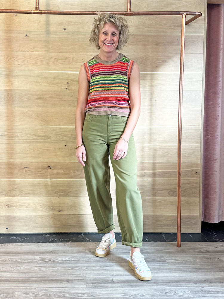 Floor Sleeveless Knit Etnico