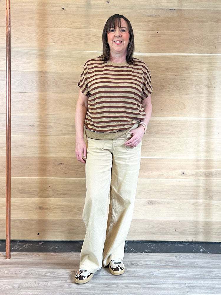 Floor Striped Top Canapa & Paprika