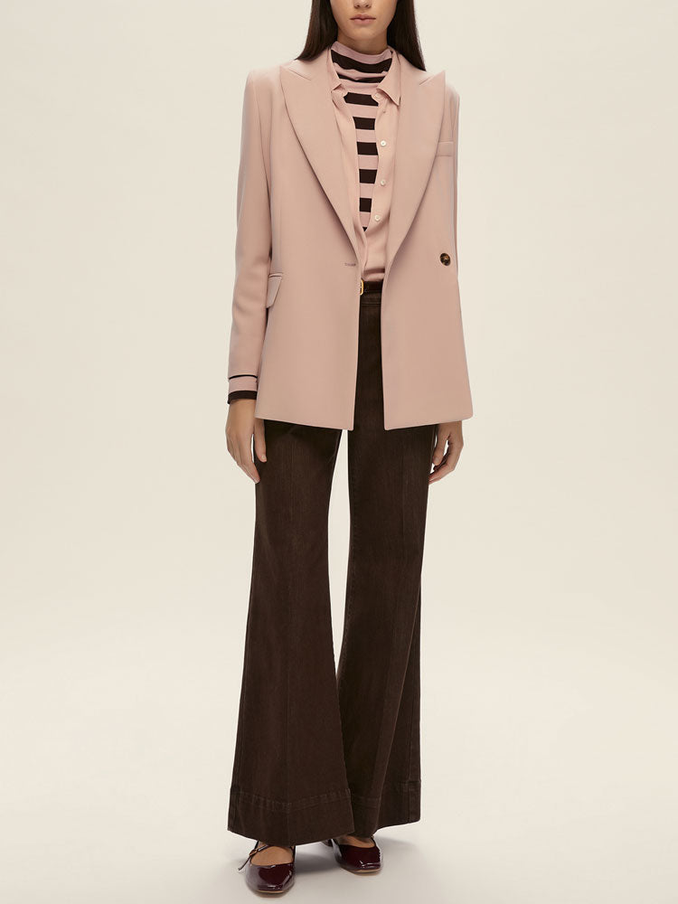 Emme Marella Food Striped Roll Neck Pink &amp; Brown