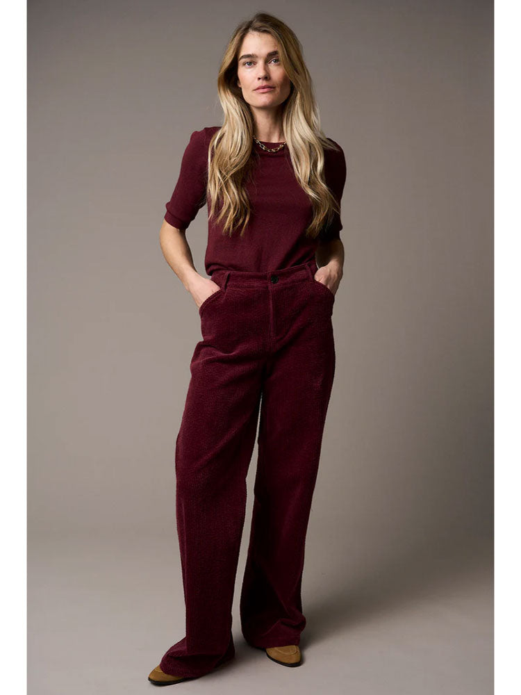 Pieszak Gilly Jeans Stunning Corduroy Burgundy