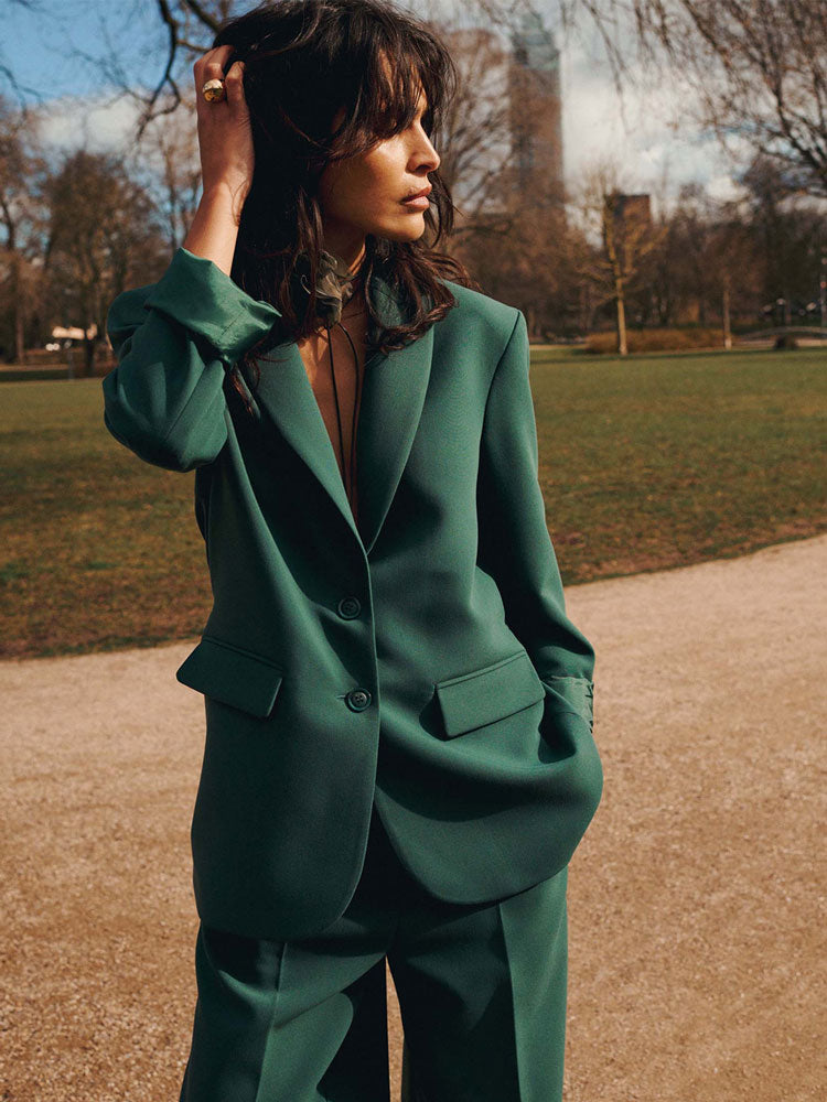 Summum Blazer Emerald Green