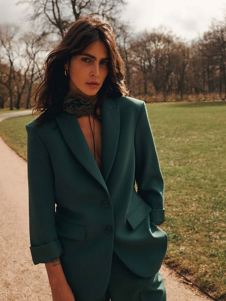 Summum Blazer Emerald Green