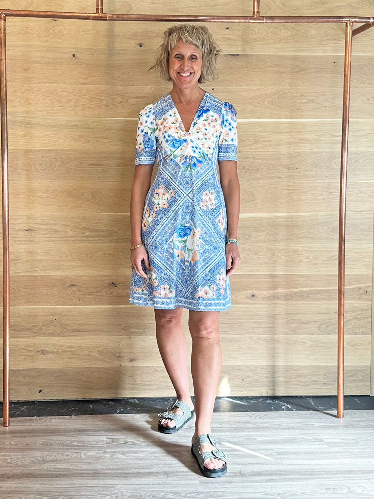 Hale Bob Erica Dress Blue