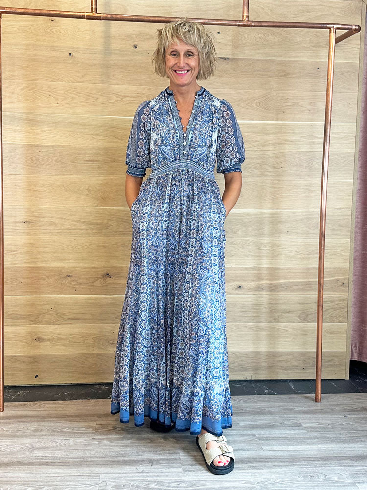 Hale Bob Blue Printed Dress