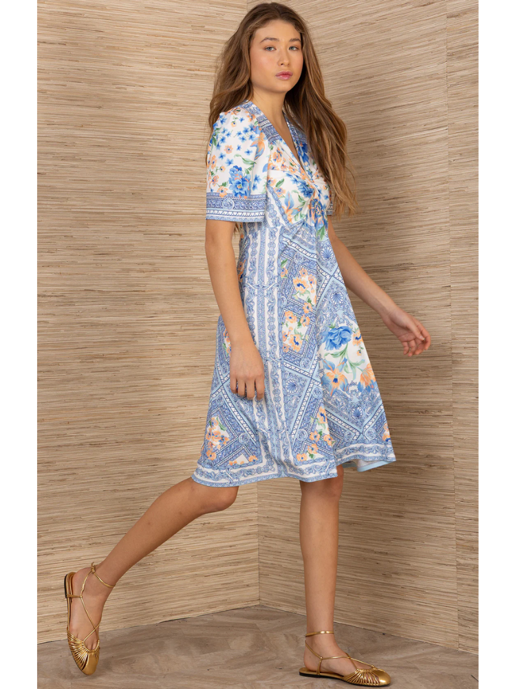 Hale Bob Erica Dress Blue