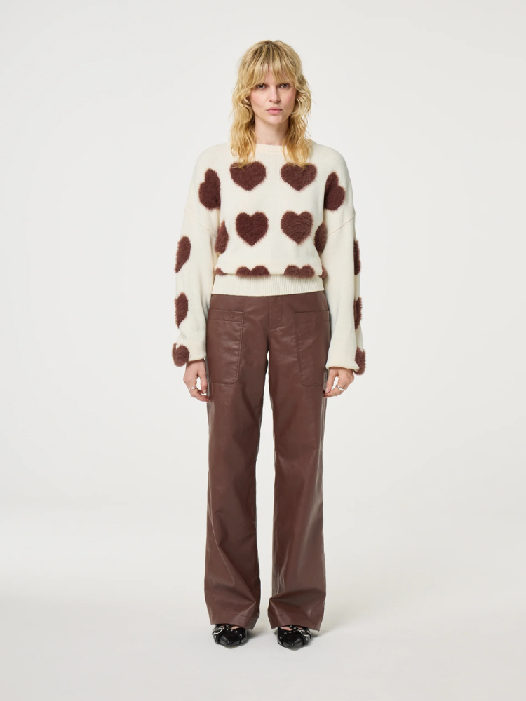 Fabienne Chapot Heart Pullover Mocha
