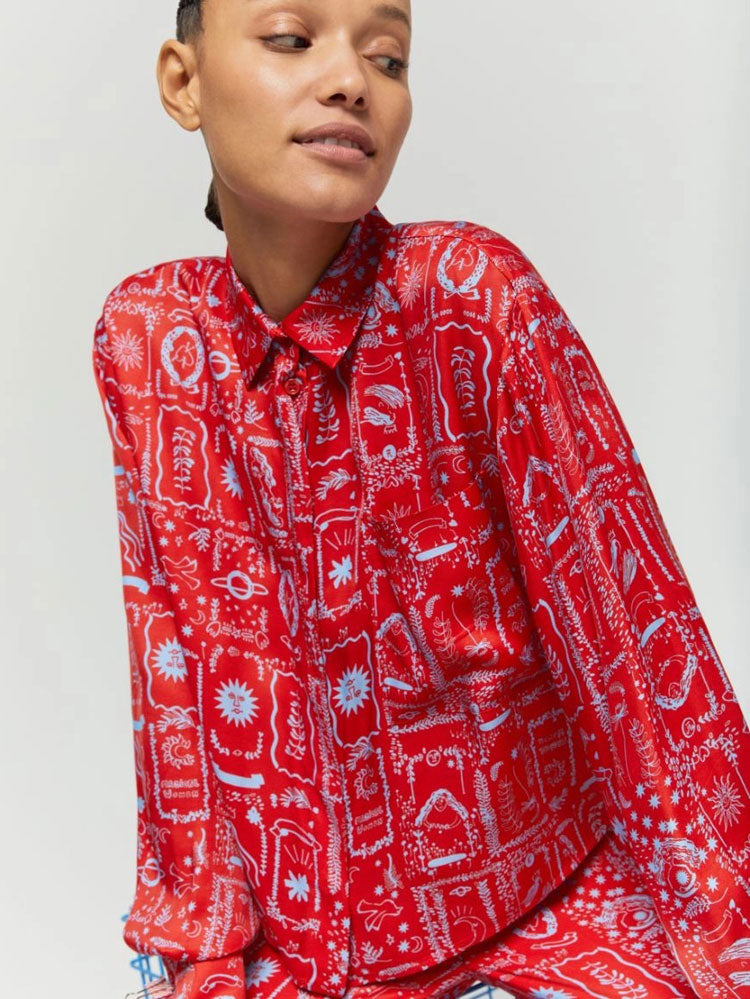 iBlues Empress Shirt Red Stampa