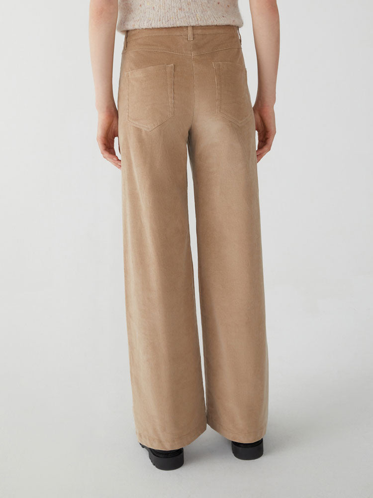 iBlues Magma Corduroy Trousers Ecru