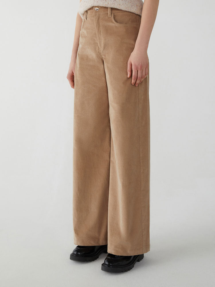 iBlues Magma Corduroy Trousers Ecru