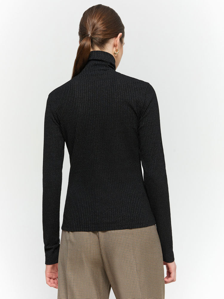 iBlues Niveen Knitted Roll Neck Black