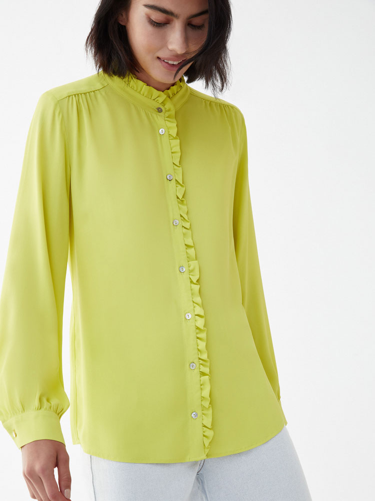 iBlues Papero Blouse Lime Green