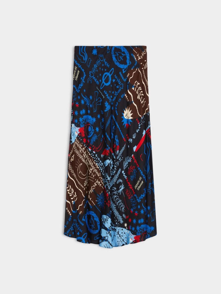 iBlues Temperance Skirt Black Foulard