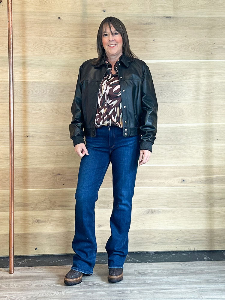 iBlues Sbarra Black Leather Jacket