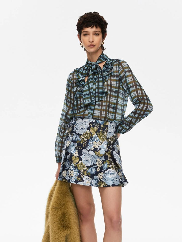 iBlues Cimone Printed Shirt Green &amp; Blue