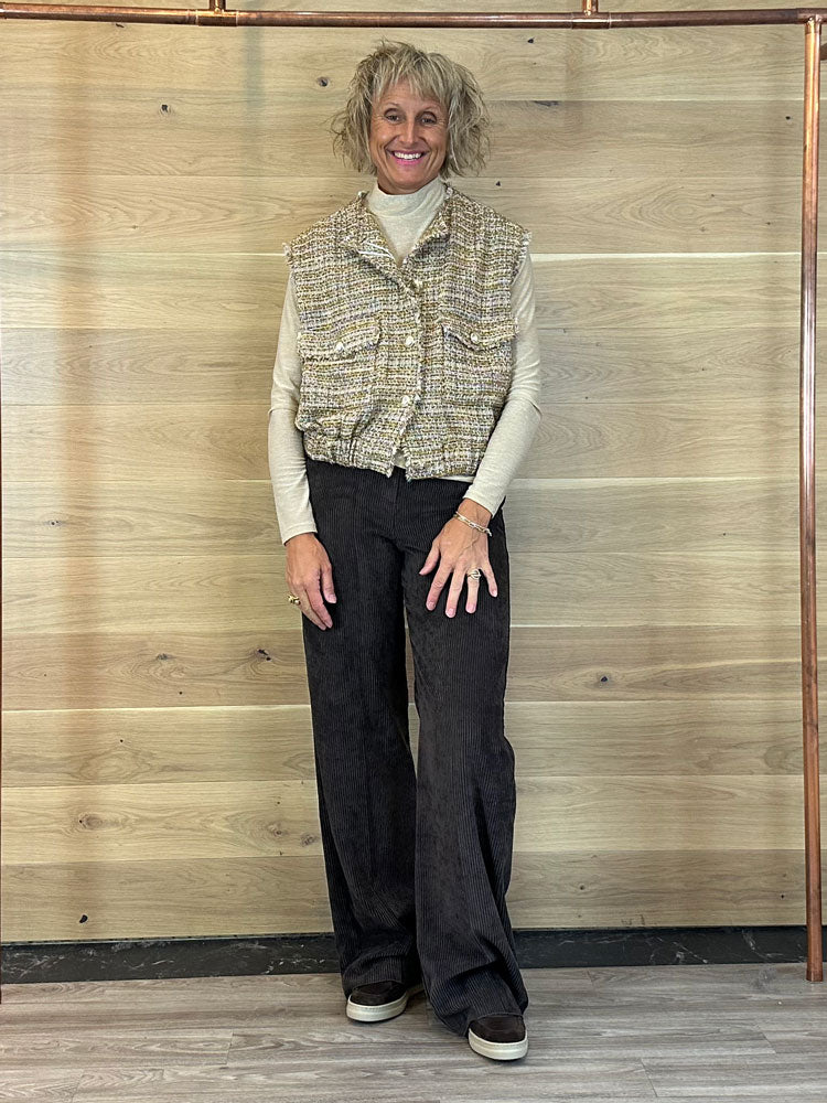 iBlues Trillo Cord Trousers Brown