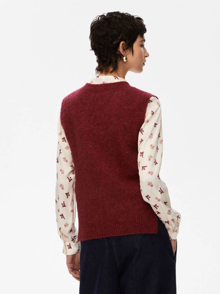 iBlues Gabarra Knitted Slipover Bordeaux