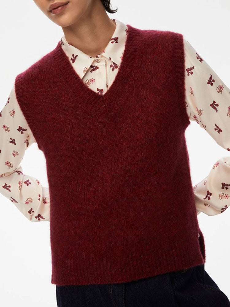 iBlues Gabarra Knitted Slipover Bordeaux