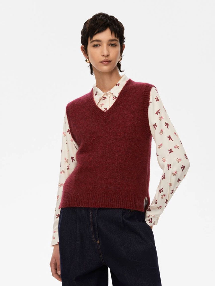 iBlues Gabarra Knitted Slipover Bordeaux