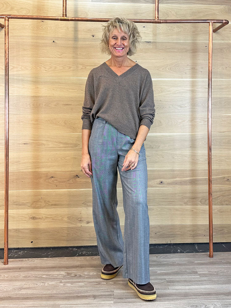 Marc Aurel Wide Leg Trousers Grey