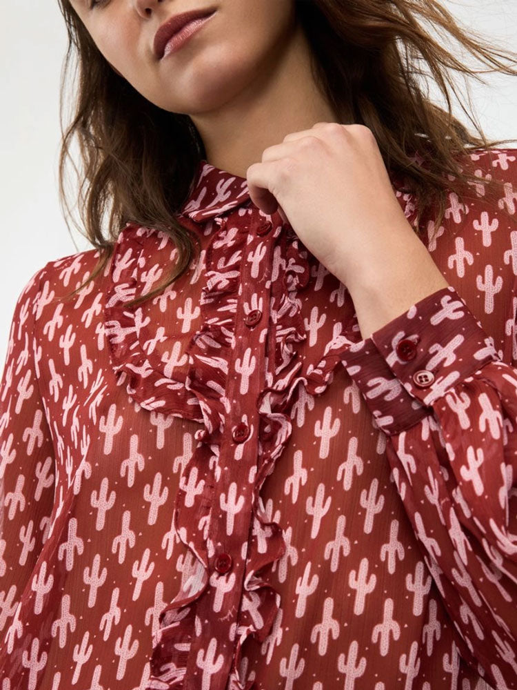 iBlues iBlalarico Blouse Red Cactus
