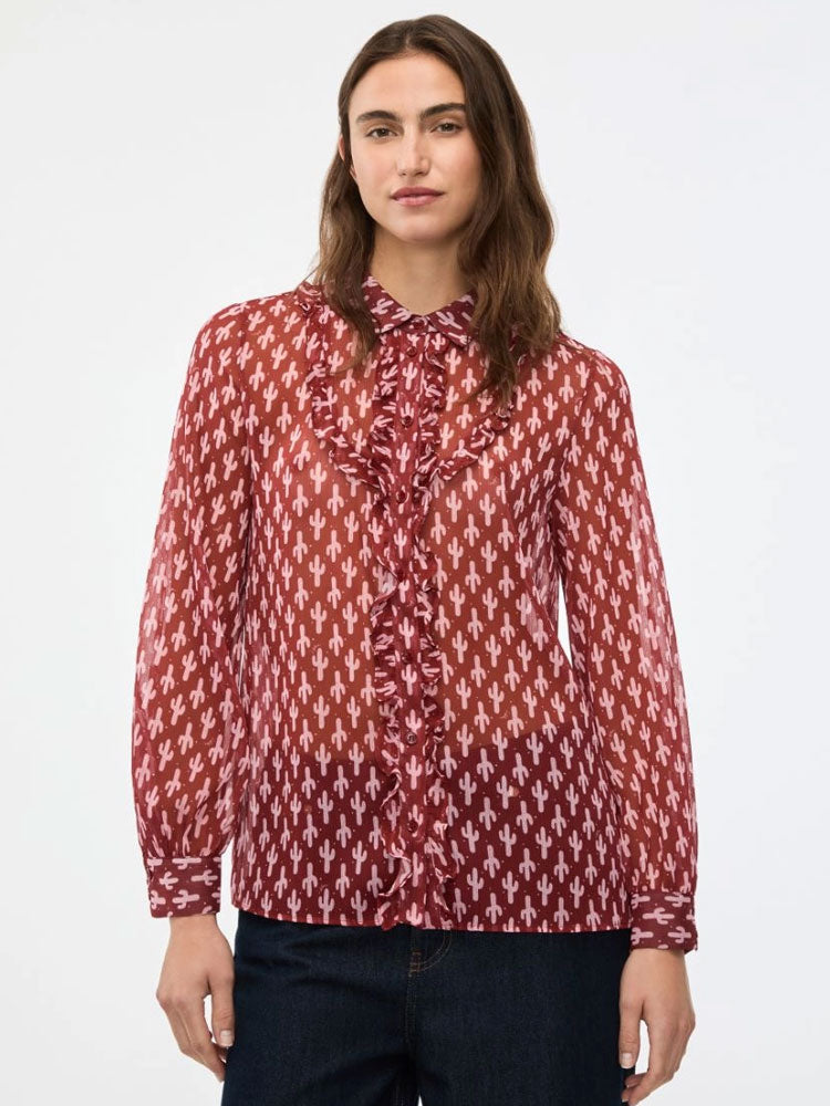 iBlues iBlalarico Blouse Red Cactus