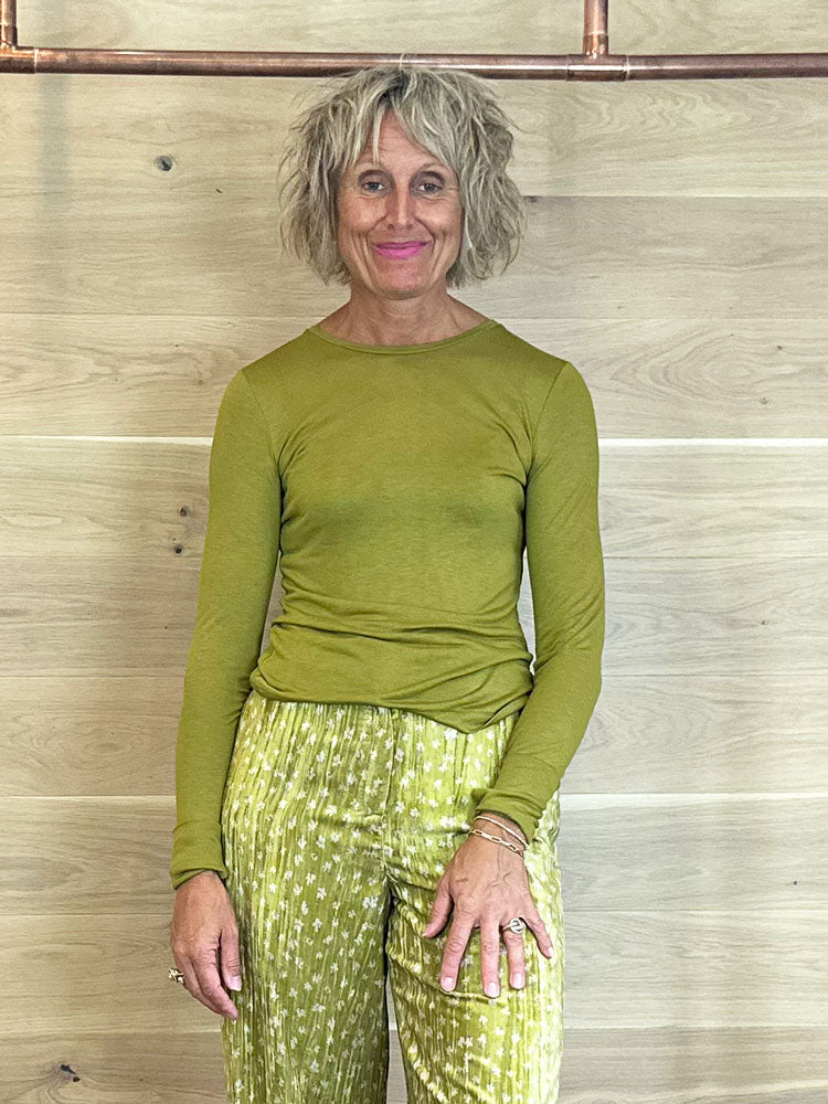 iBlues Palmi Long Sleeve Top Olive