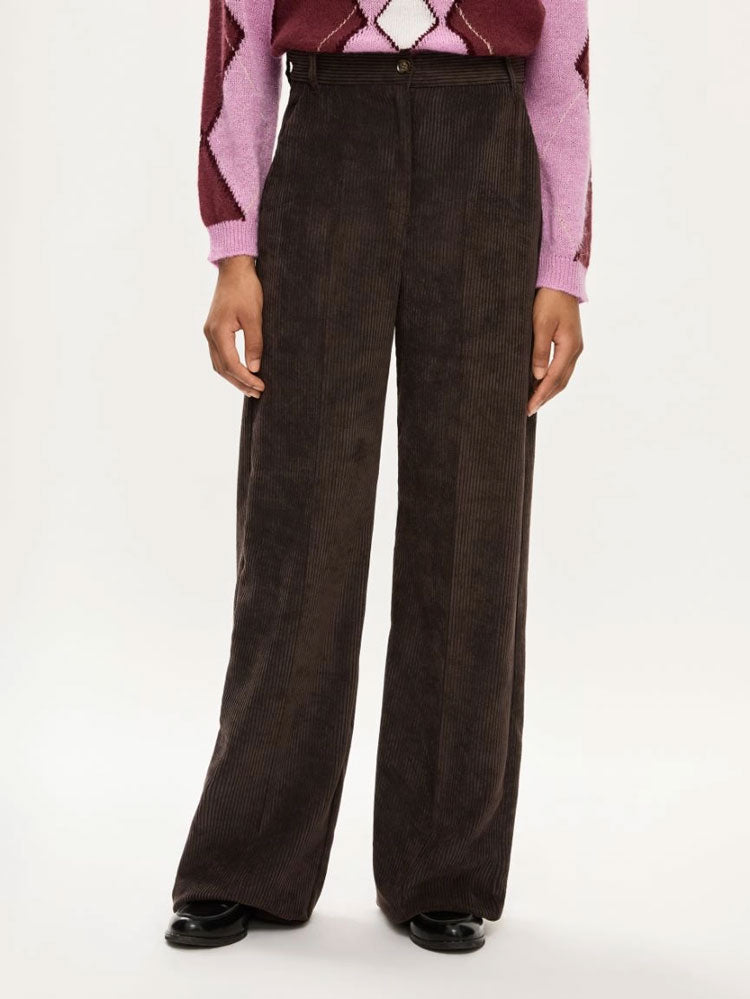 iBlues Trillo Cord Trousers Brown