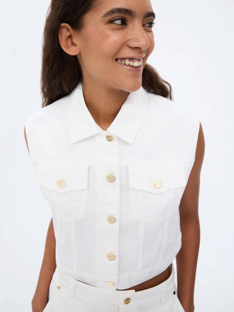 iBlues iBlnovella Waistcoat Optical White