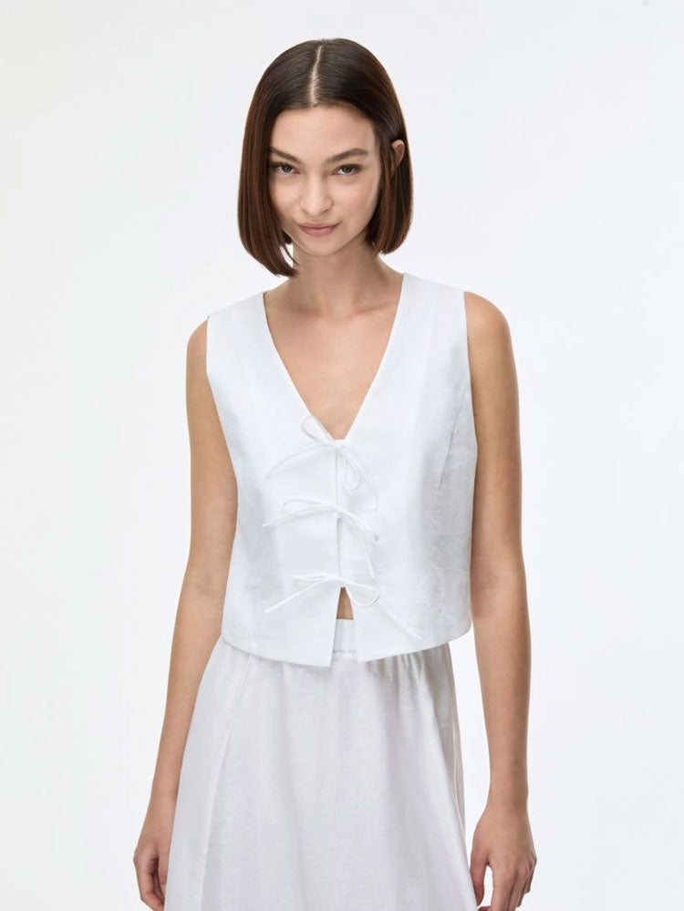 iBlues iBlvettura Waistcoat White