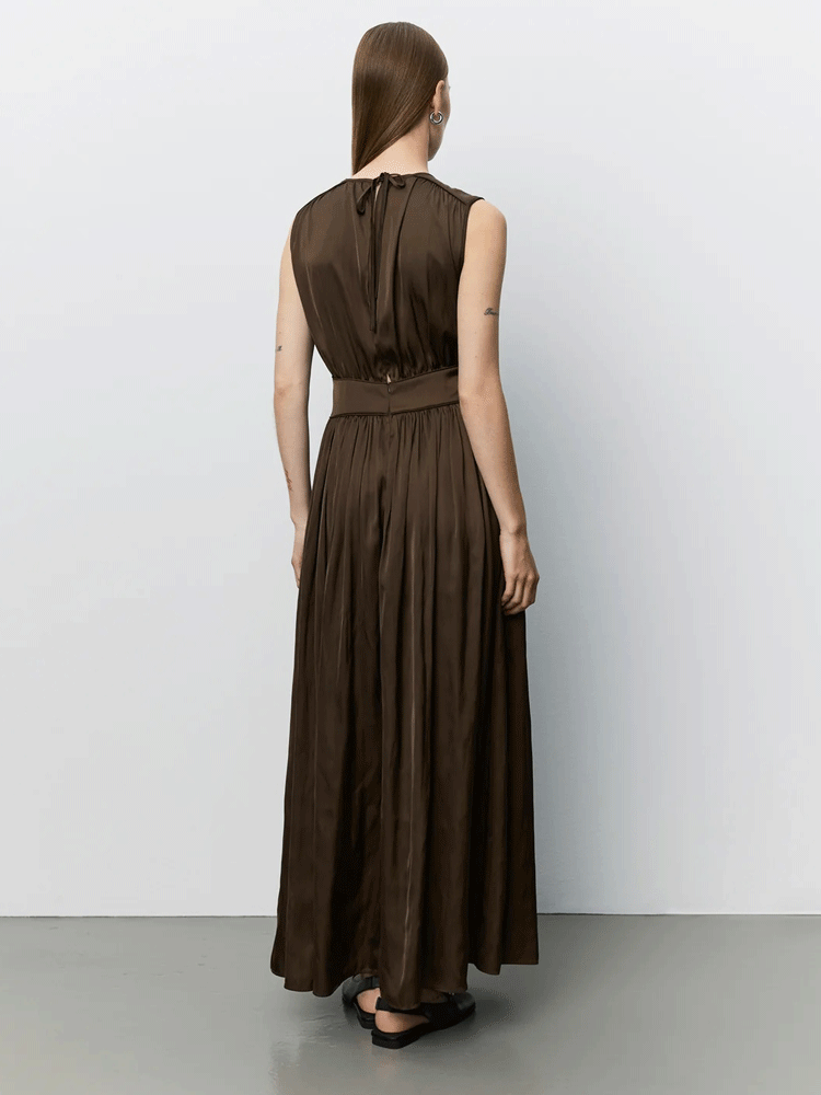 Sofie Schnoor Linsw Maxi Dress Intense Brown