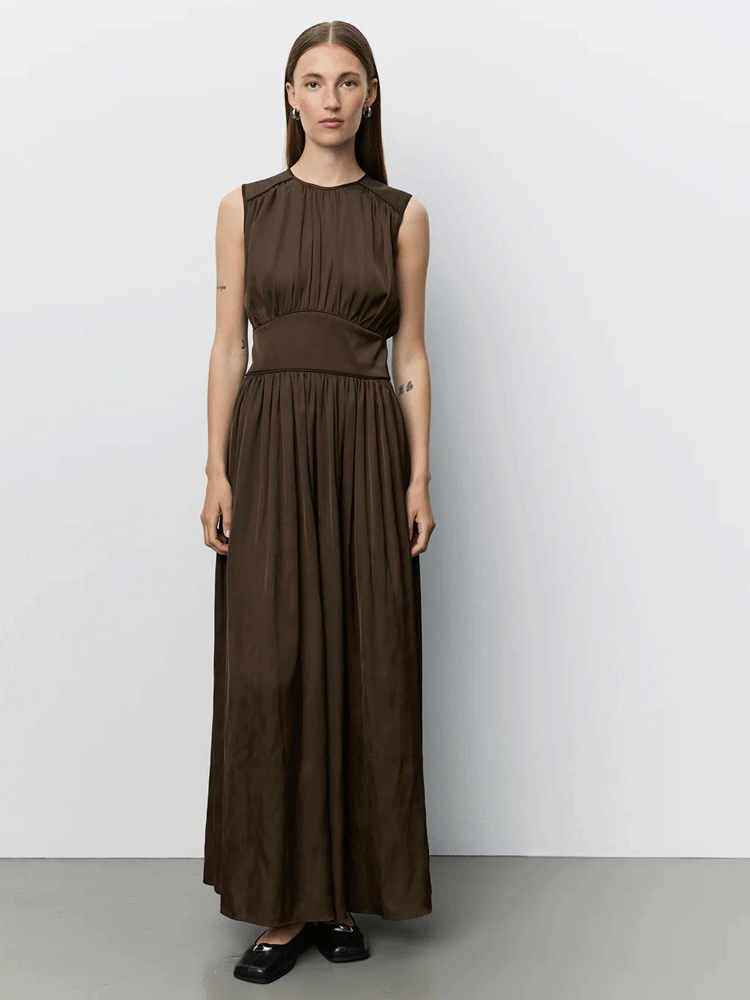 Sofie Schnoor Linsw Maxi Dress Intense Brown