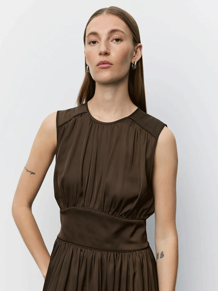 Sofie Schnoor Linsw Maxi Dress Intense Brown